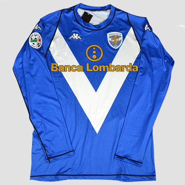 Camiseta Brescia Calcio Primera equipación ML Retro 2003 2004 Azul